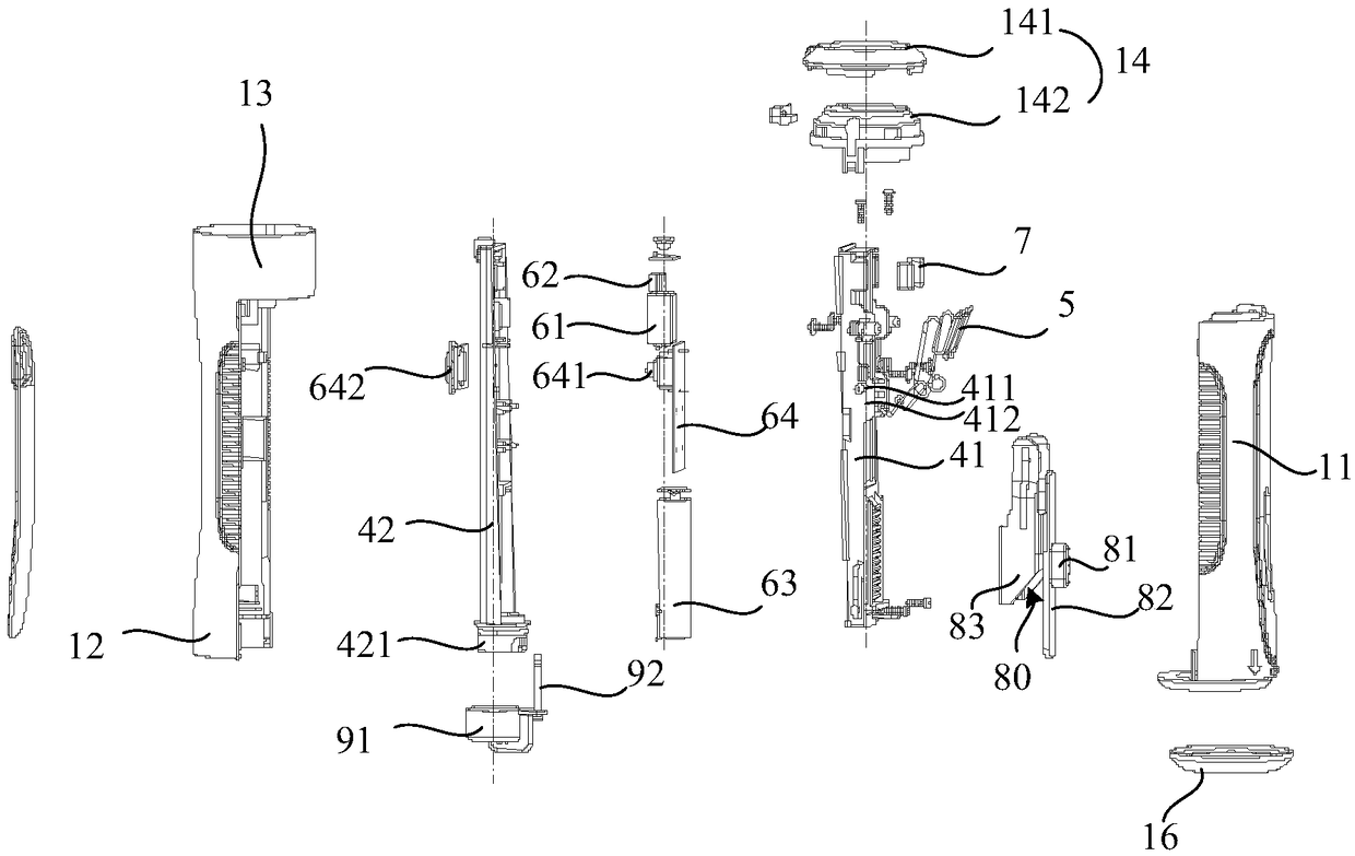 Electric toothbrush handle