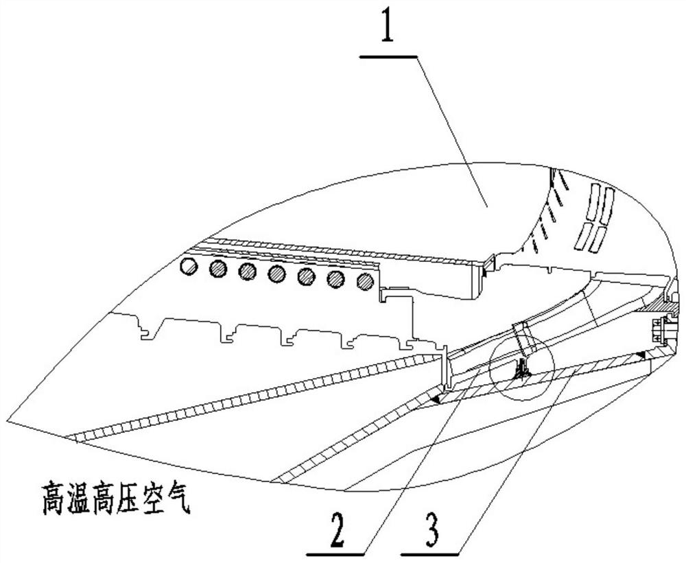 Inter-plane sealing assembly for high-temperature zone gap of gas turbine