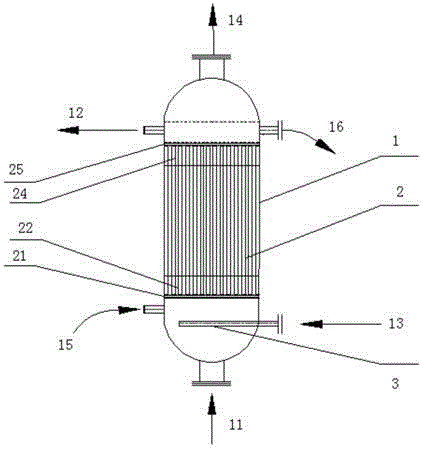 Inner heat exchange-type bubble column reactor