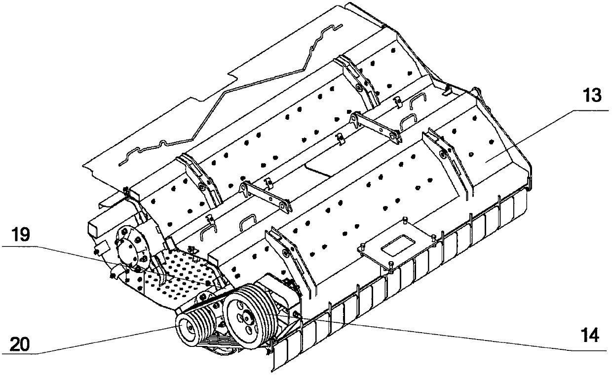 Double cutter shaft cutting and crushing device