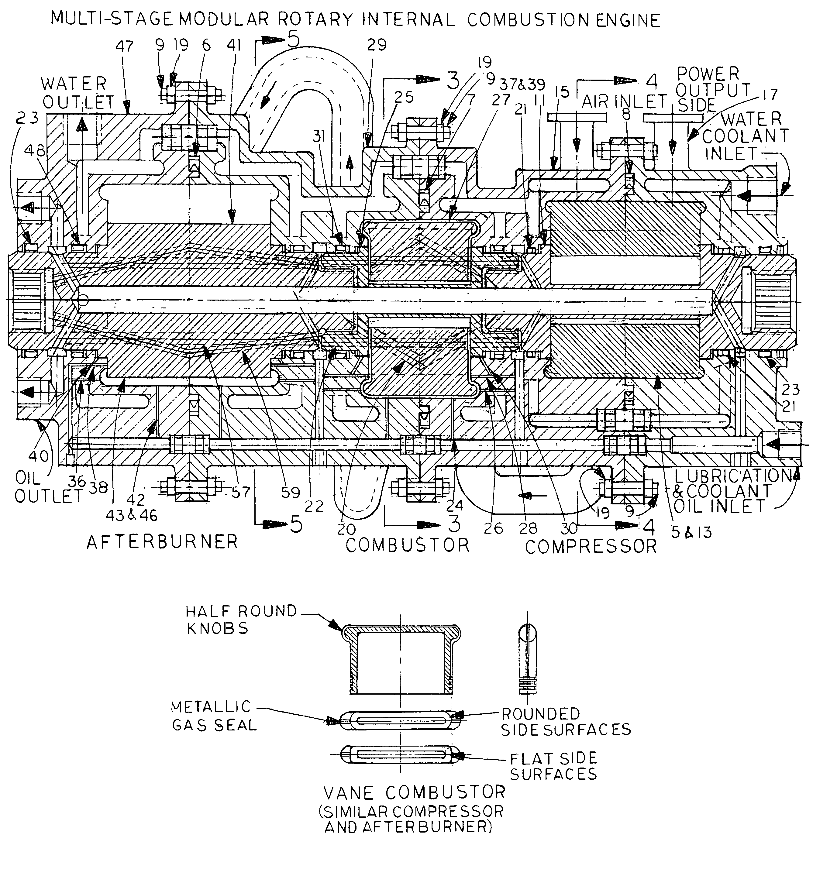 Multi-stage modular rotary internal combustion engine