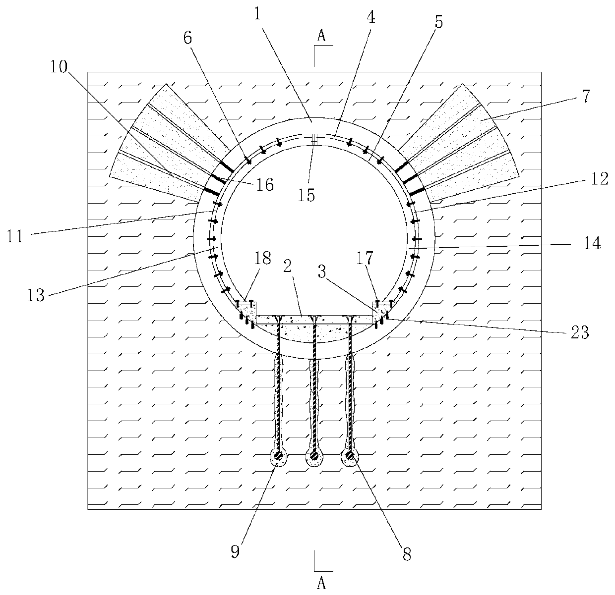 Anti-floating reinforcement structure of in-operation subway tunnel and construction method