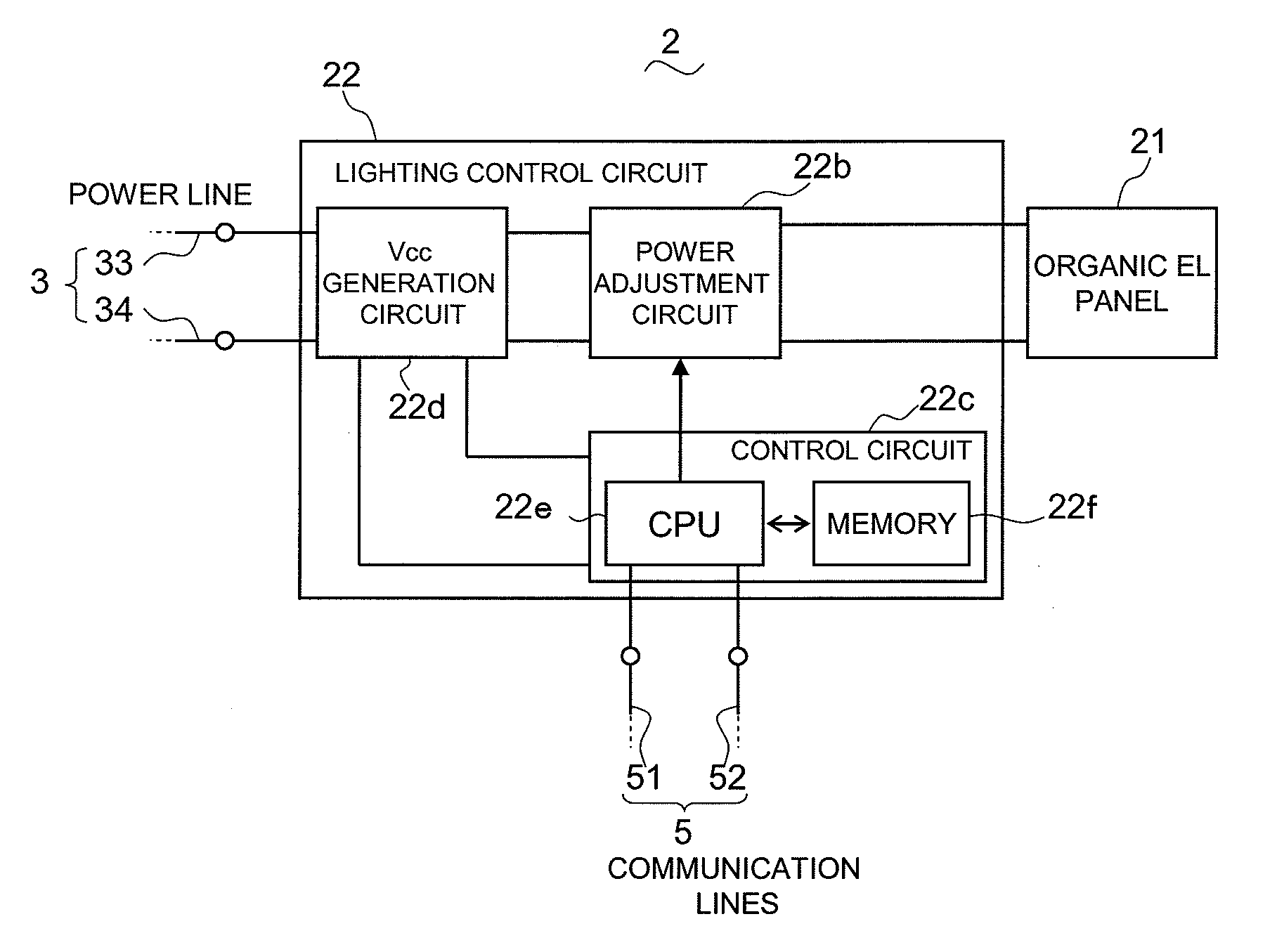 Light emitting module device, light emitting module used in the device, and lighting apparatus provided with the device