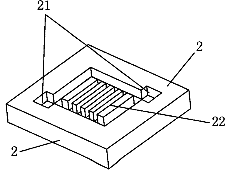 Silicon-based vapor-liquid phase separating heat radiation chip and preparation method thereof