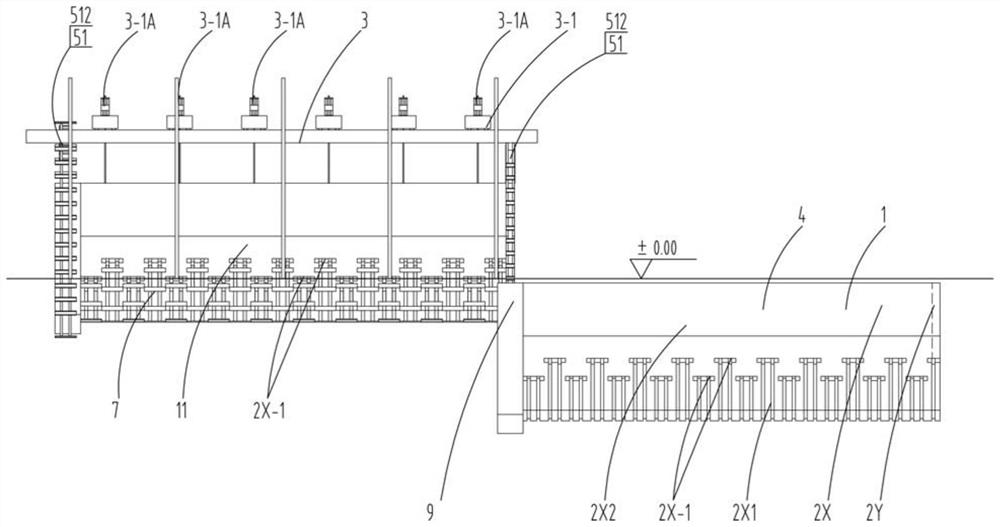 Sinking construction device for assembly type underground building