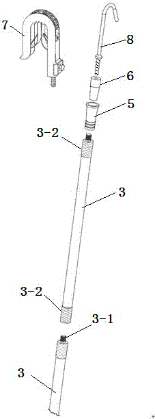 A portable grounding wire device for a substation and its usage method