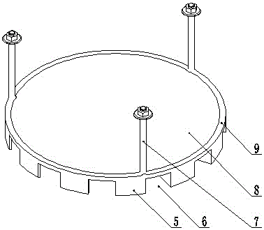 Forced guiding multistage rotation pressing flame ash separating structure for cooking furnace