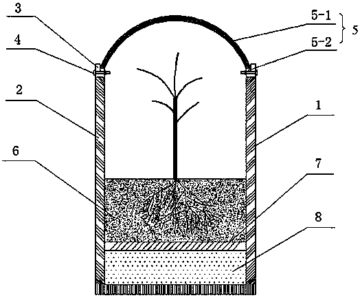 Forest planting and seedling culturing device