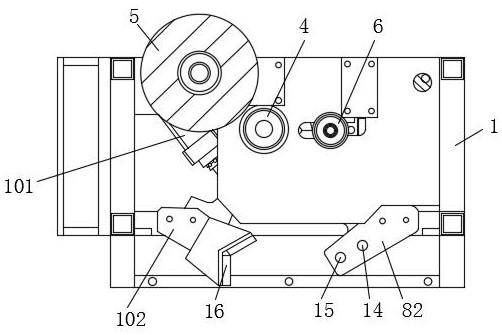 Film breaking mechanism of full-automatic film laminating machine