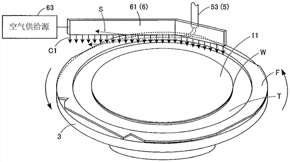 Resin covering device