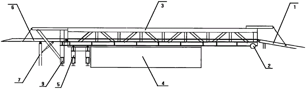 Tunnel inverted-arch self-propelled trestle