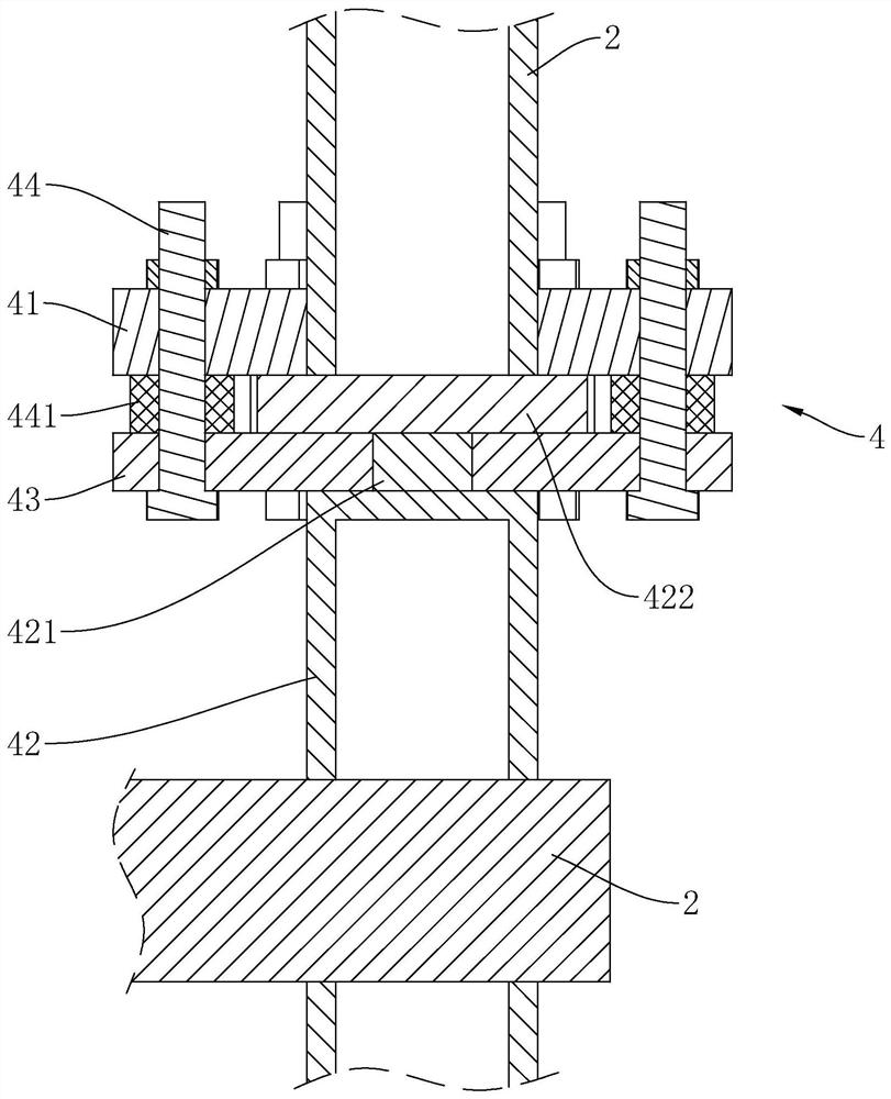 A modular installation structure of a large-scale blast furnace roof diffusion platform