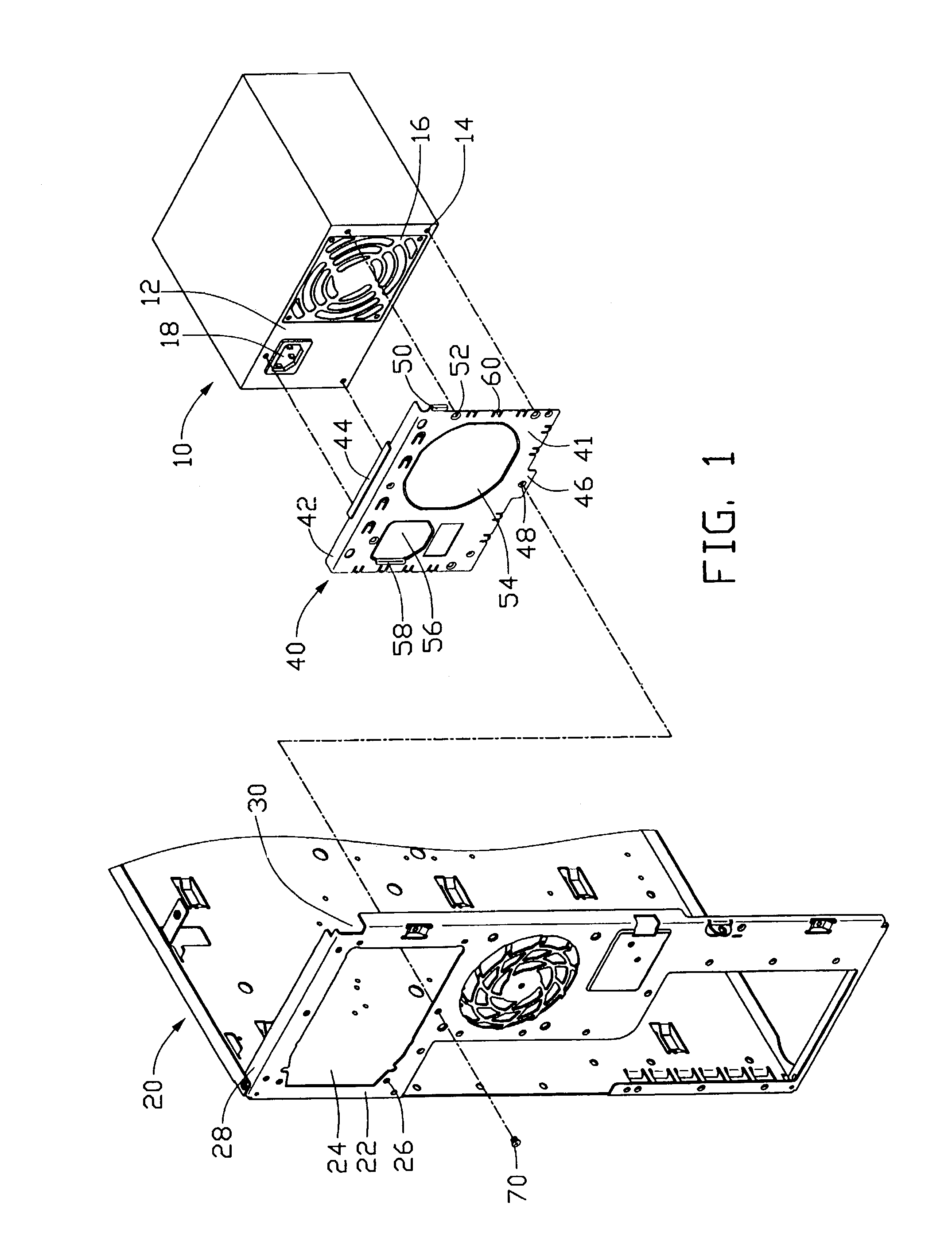 Mounting bracket for power supply