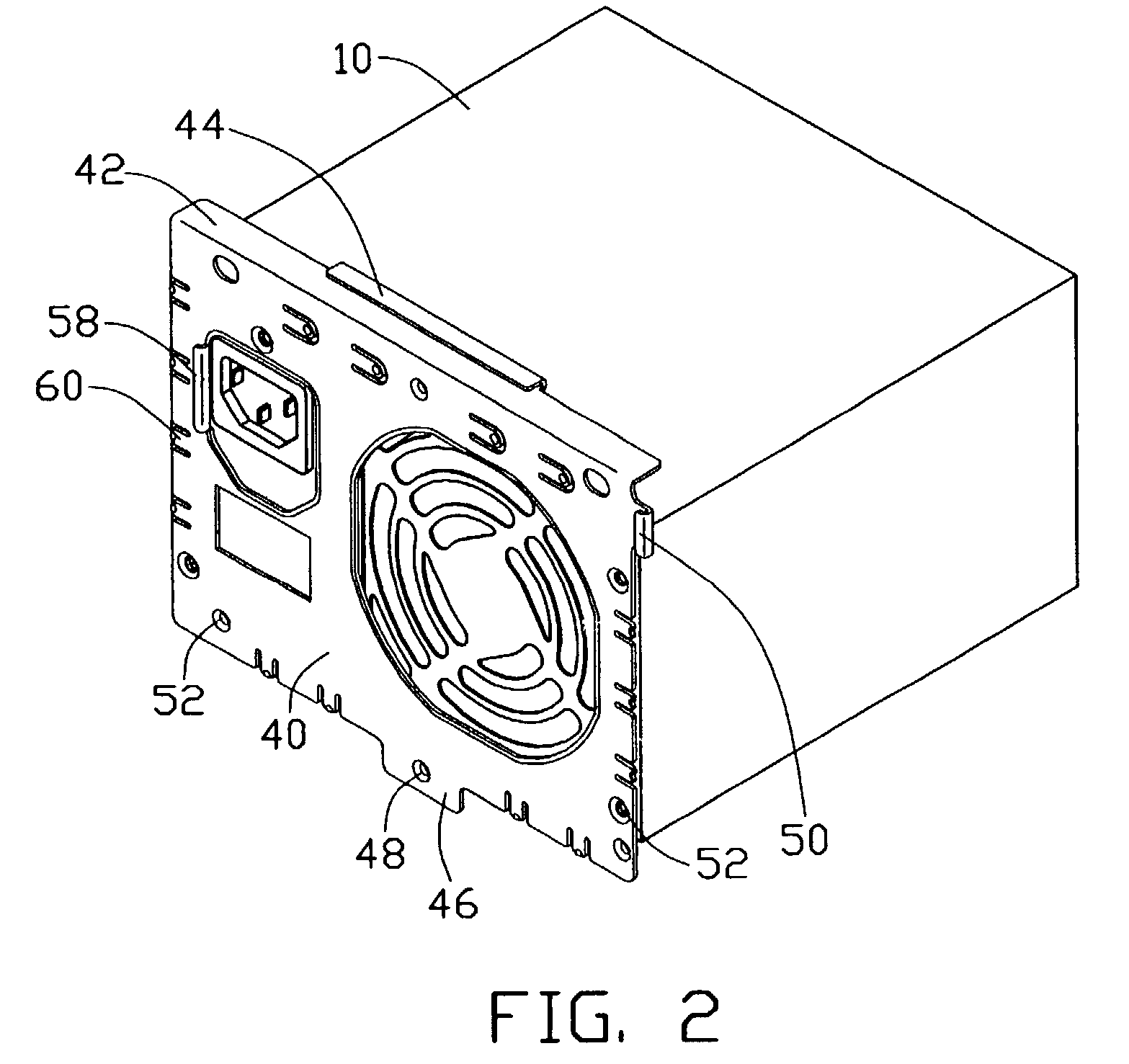 Mounting bracket for power supply