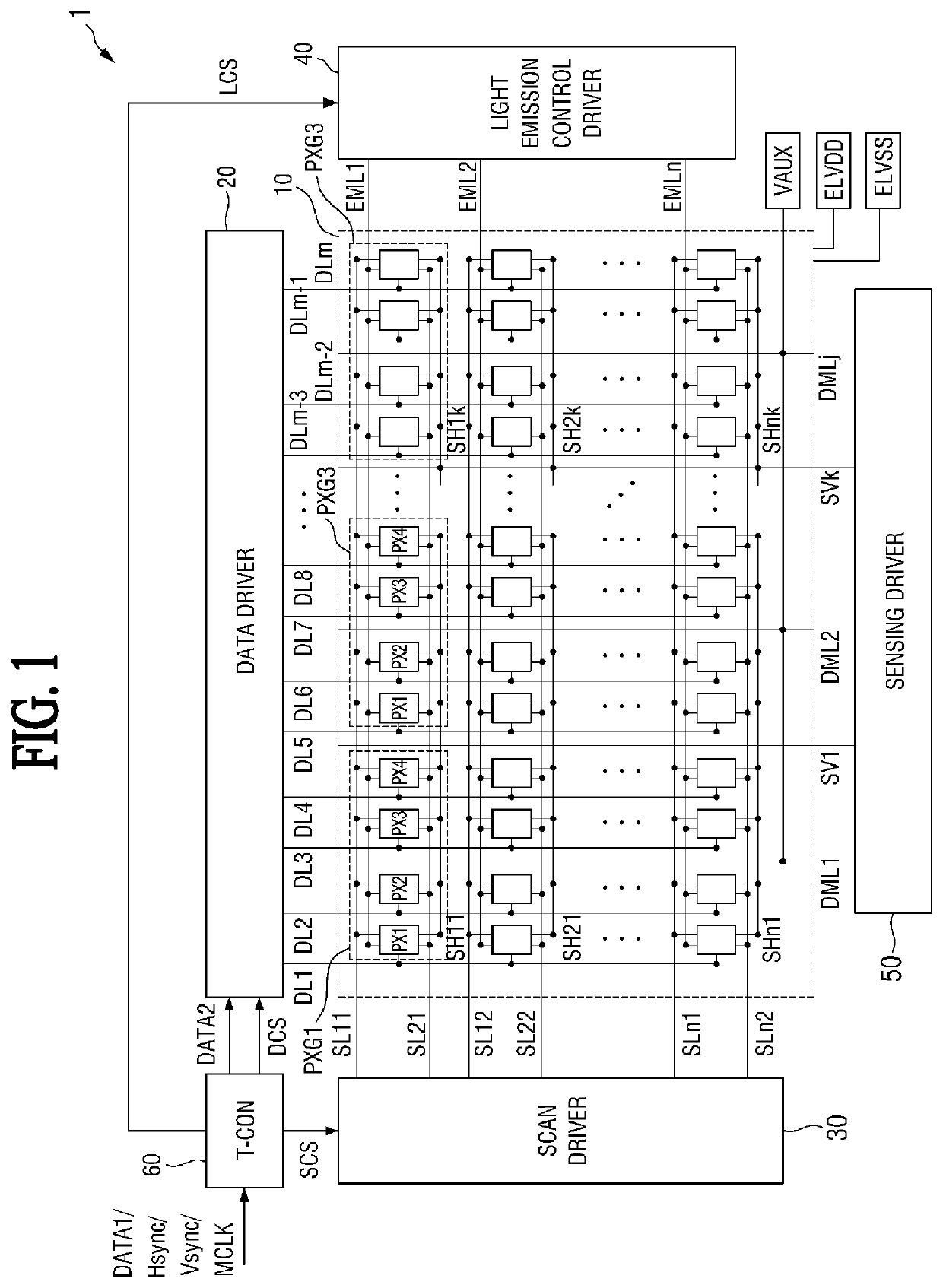 Display device compensating for deterioration of a pixel using an external compensation technology