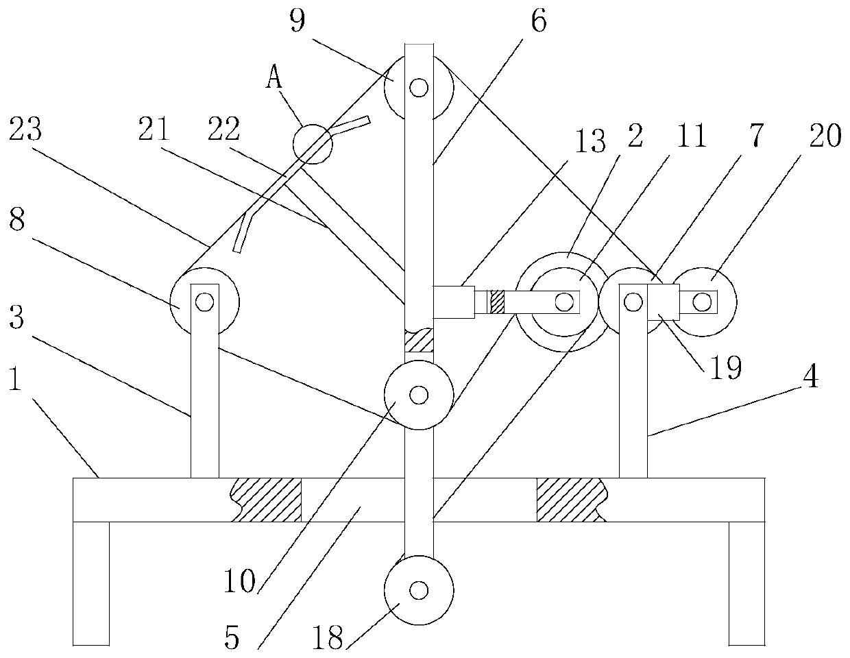 Cloth printing processing and discharging assembly line