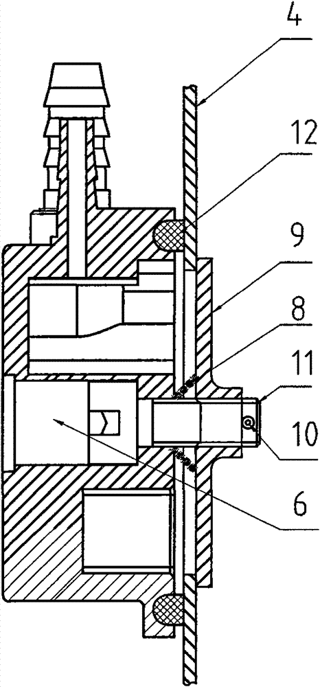 Connecting structure of fuel sensor and fuel tank