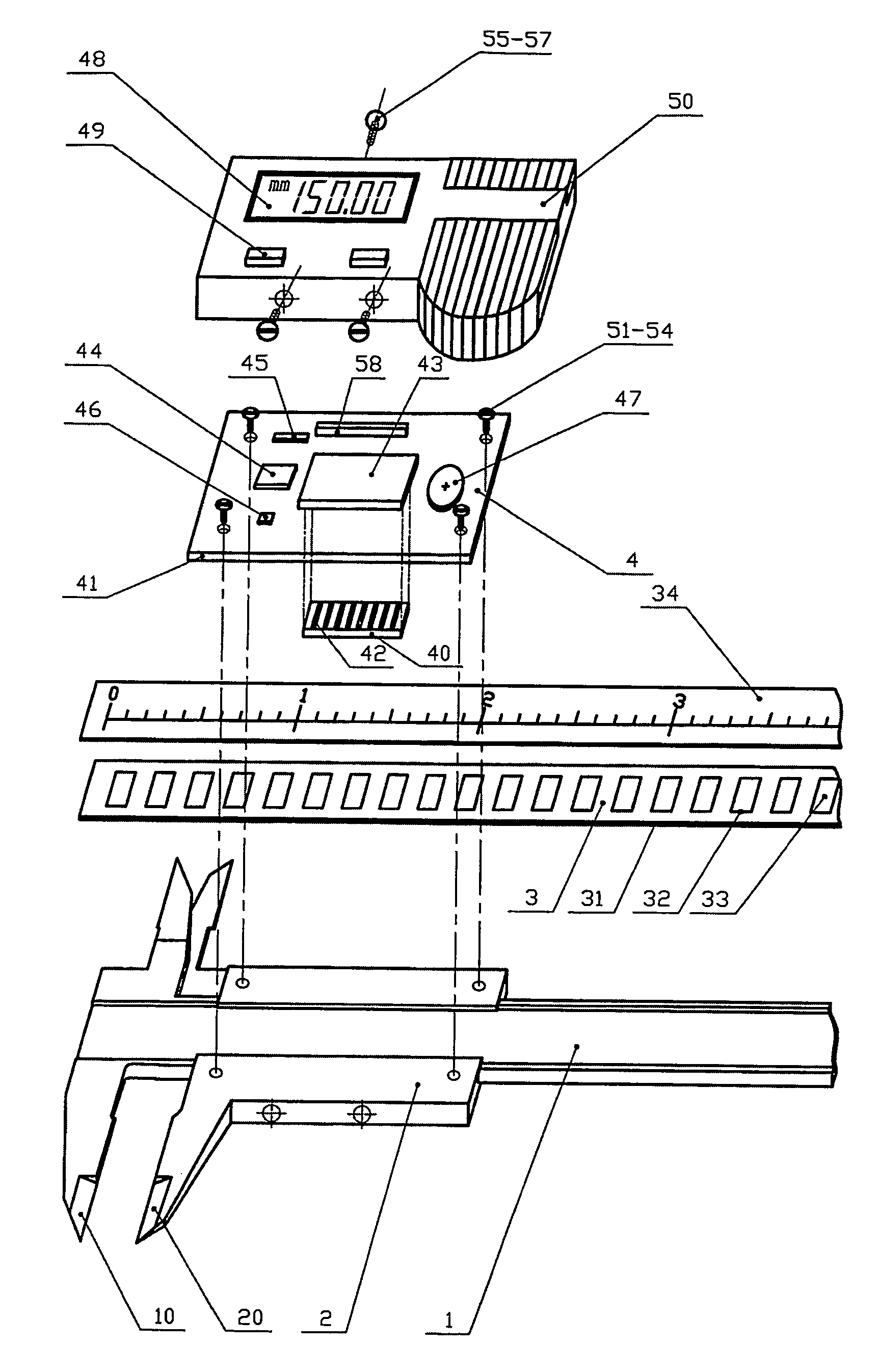 Magnetic displacement measurement device