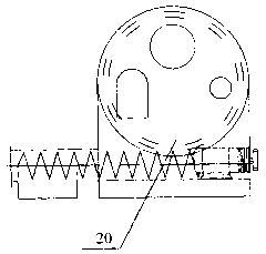 Roller dryer with examination clearing port