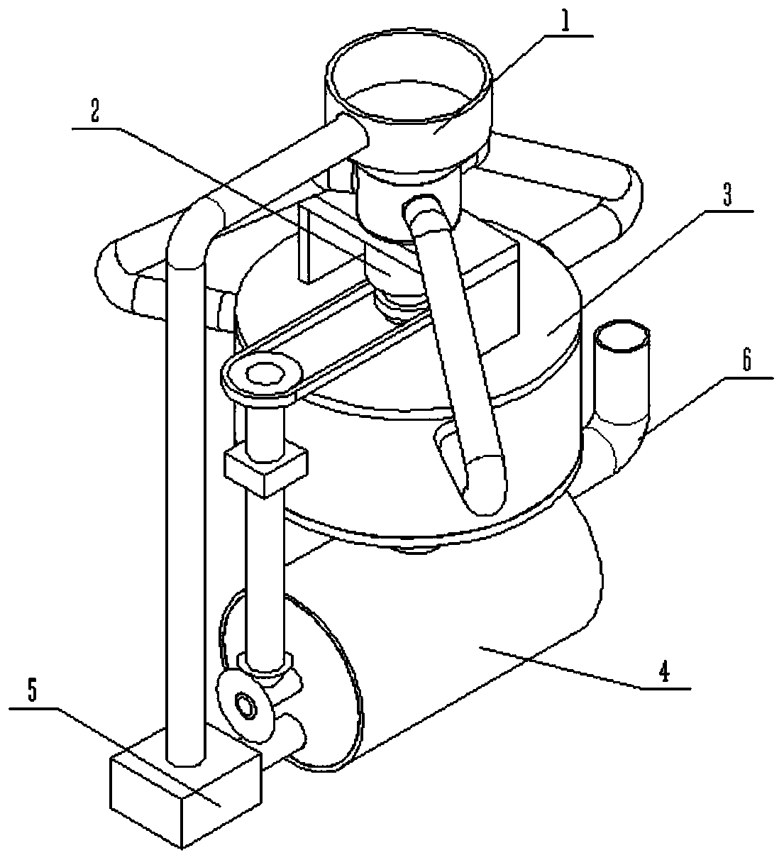 Circulation pulverizing device for device for promoting soil remediation through power ultrasounds