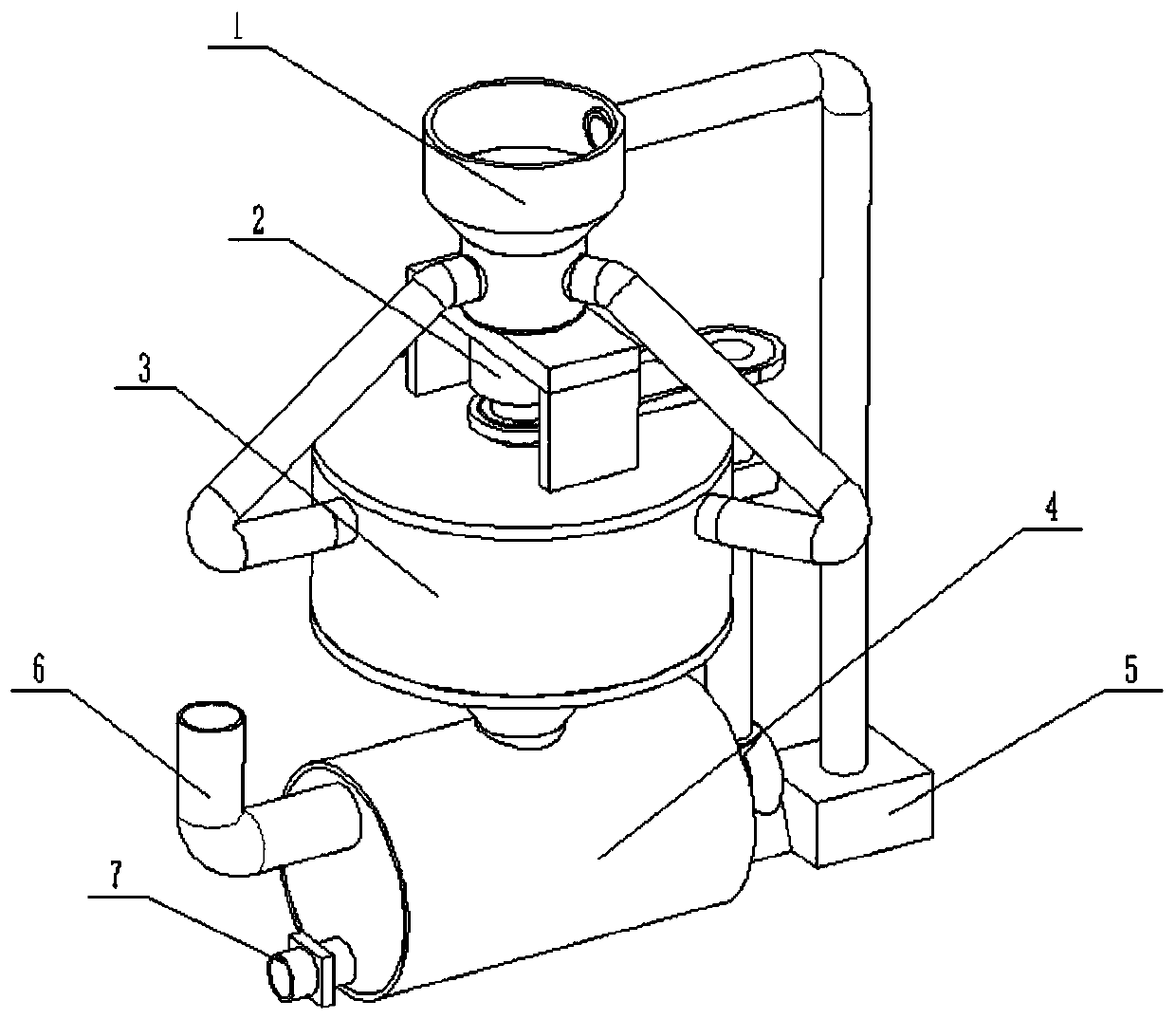 Circulation pulverizing device for device for promoting soil remediation through power ultrasounds