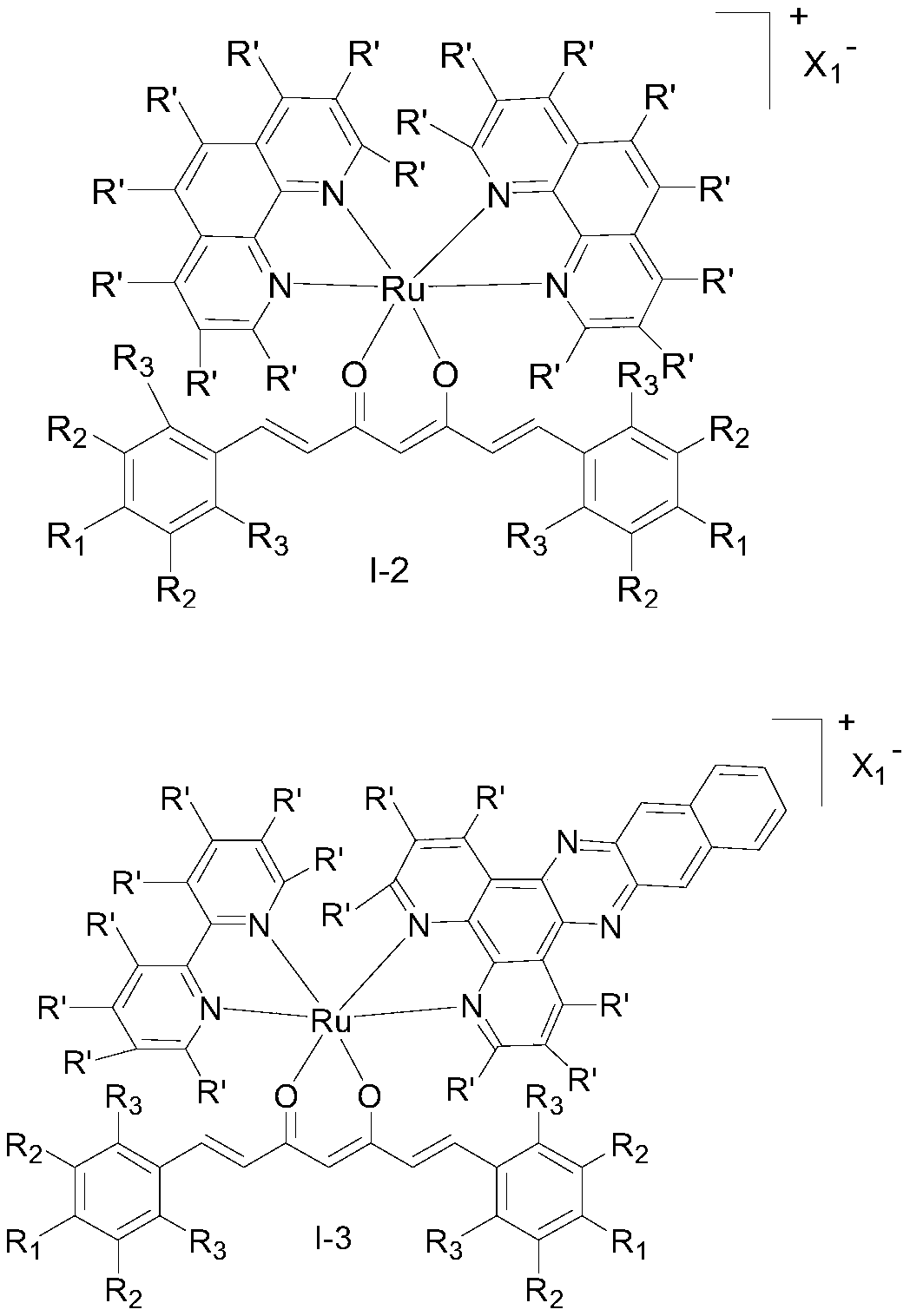 Ruthenium (II) complex with curcumin derivative as ligand, and preparation method and application thereof