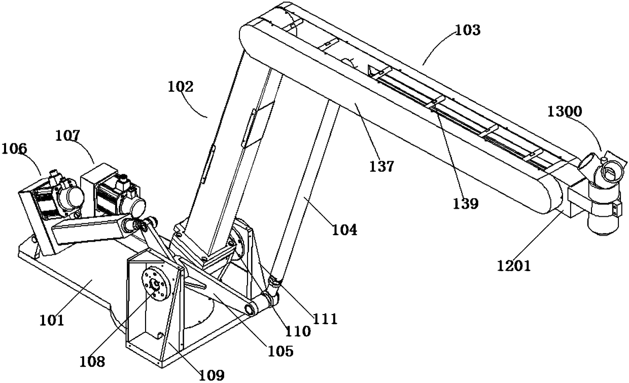 Planar line track robot