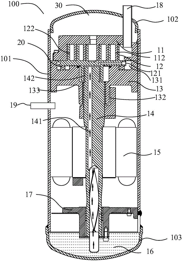 Main frame of scroll compressor and scroll compressor
