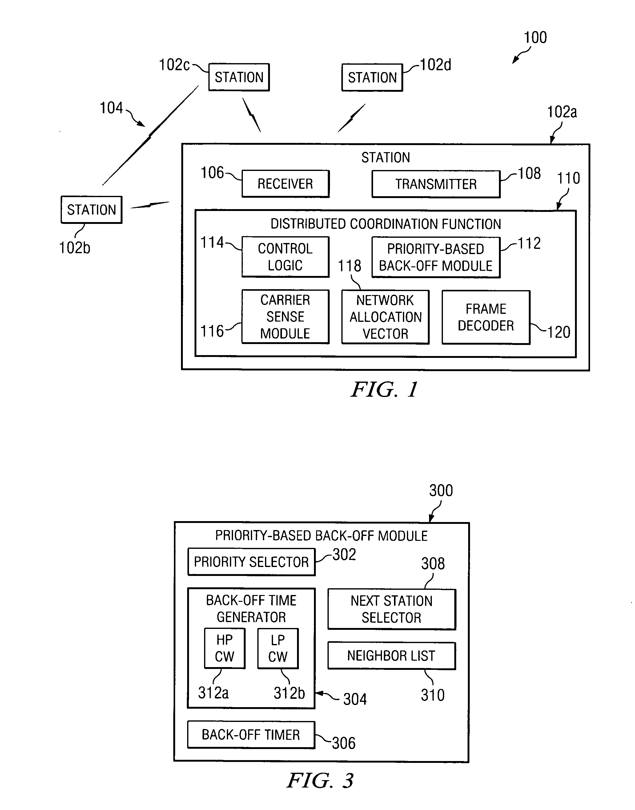 Method and system for providing a priority-based, low-collision distributed coordination function