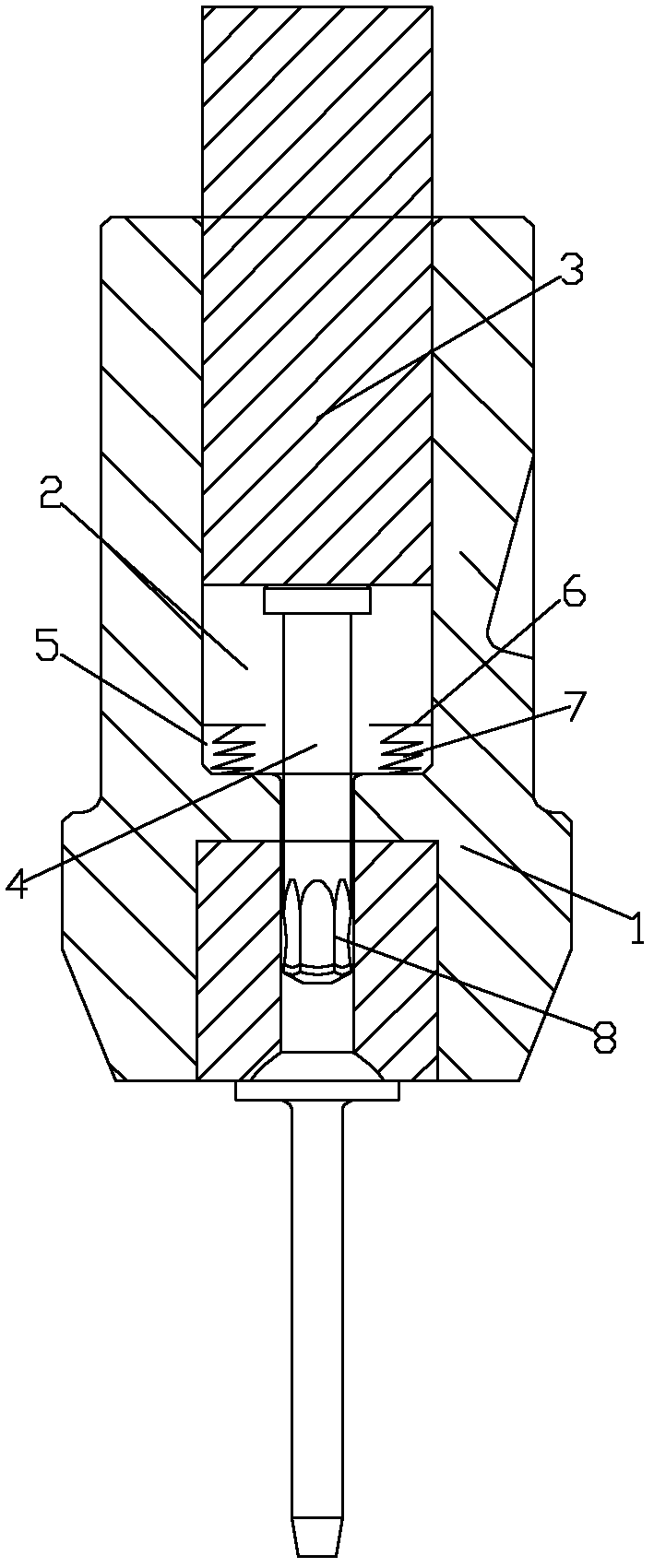 Screw socket hexagon punching die