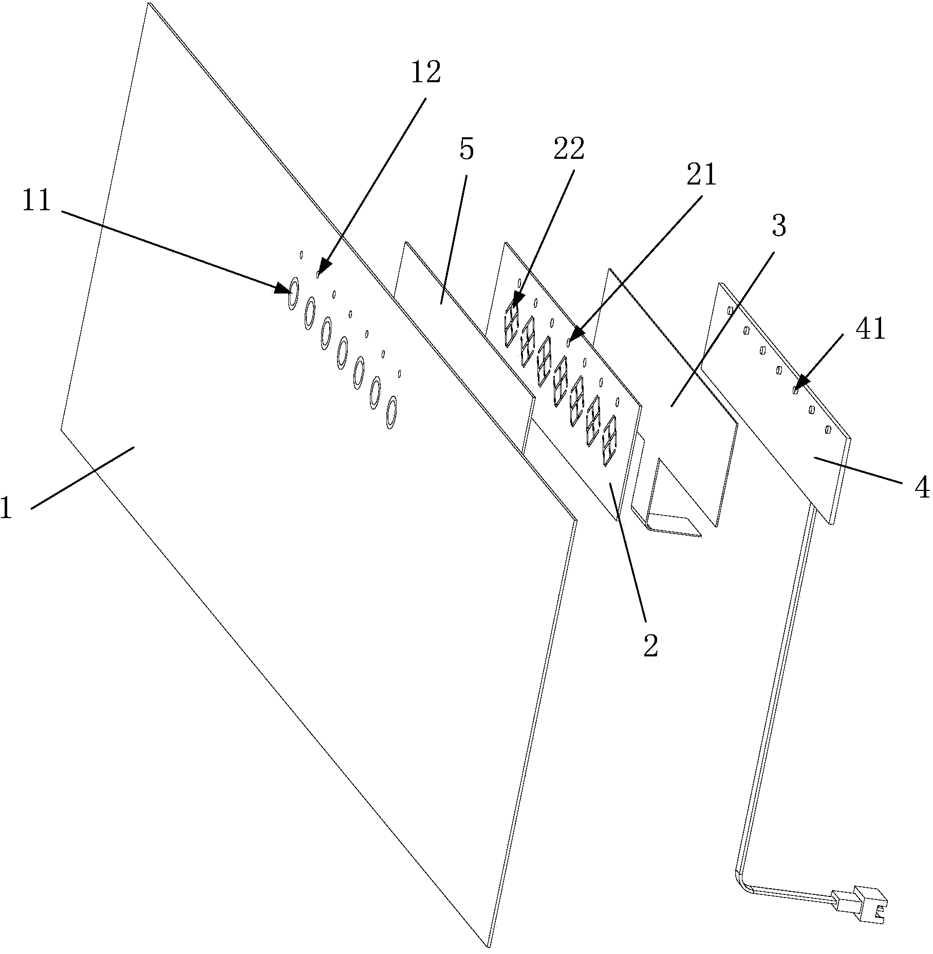 Touch key assembly and method for producing touch key assembly