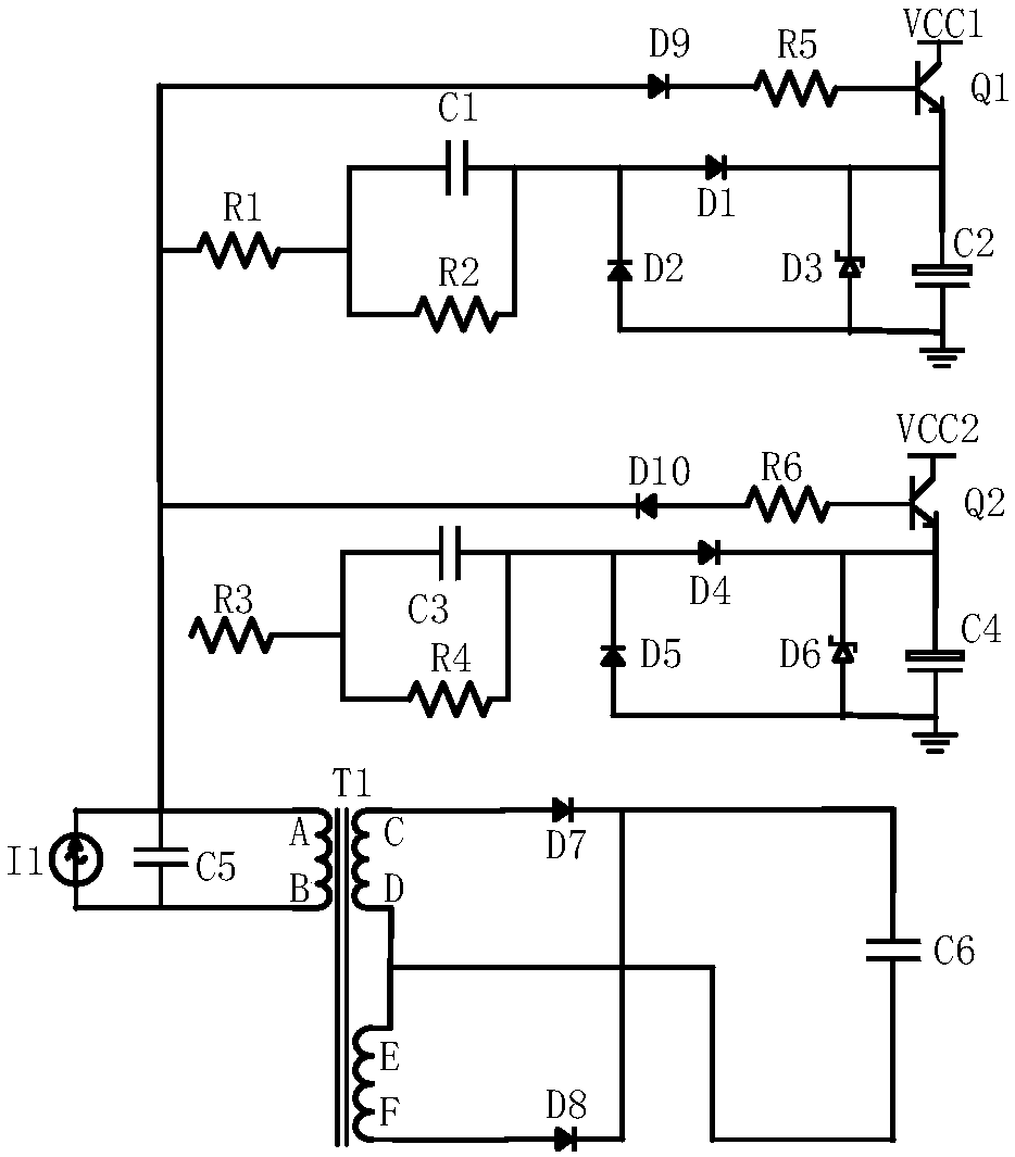 Tap type rectifying circuit with controllable filtering voltage