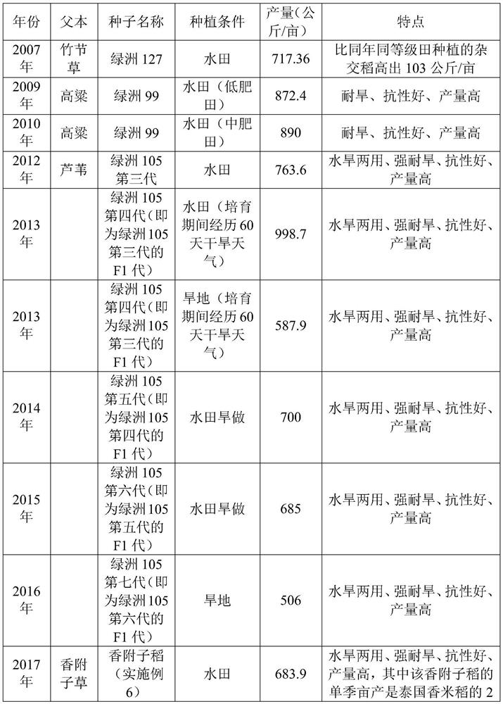 Cultivation method and application of apomixis white-villus rice seeds