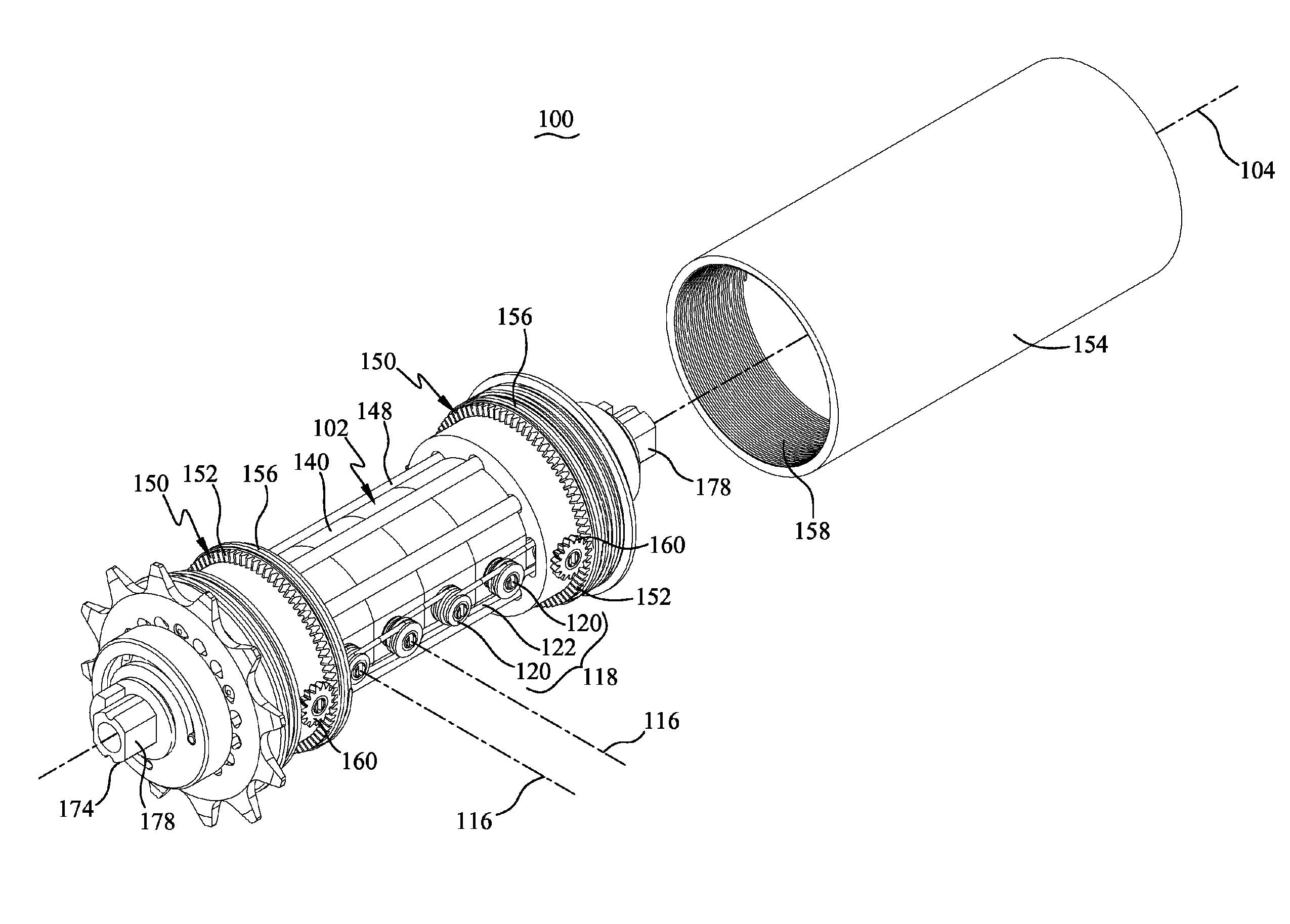 Multi-ratio transmission system with parallel vertical and coaxial planet gears