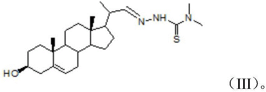 22-nor-stigmasta thiosemicarbazone compound and preparing method and application thereof