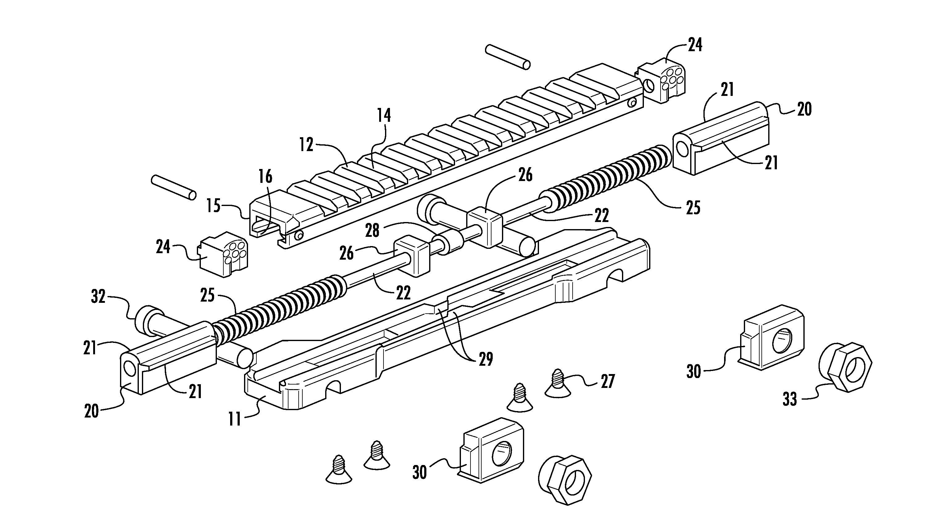 Recoil force mitigating device for firearms