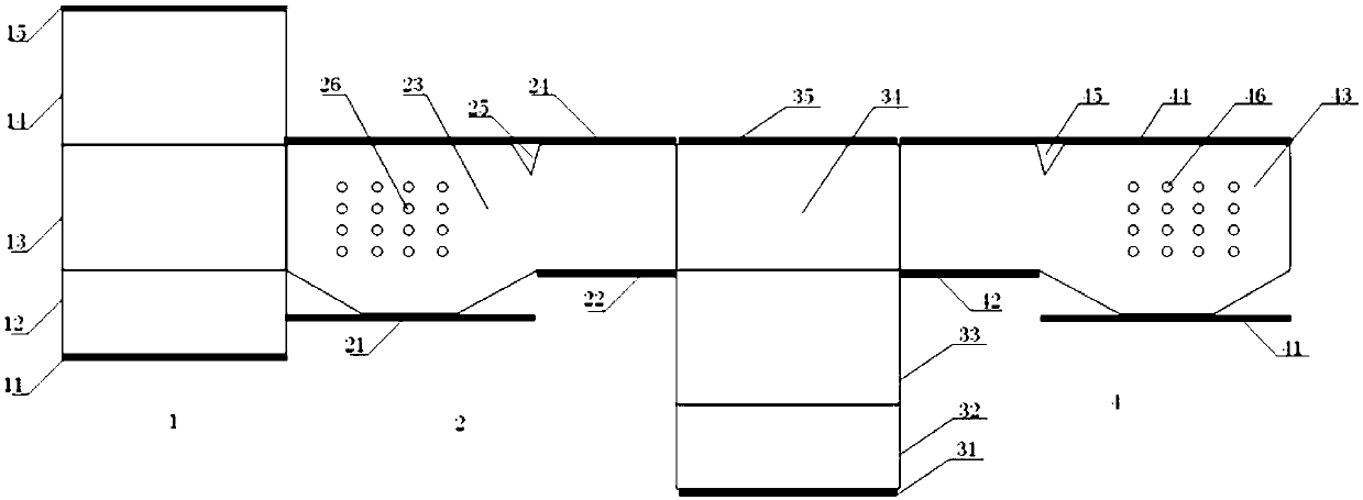 Water-cooled wall of 700 DEG C twice reheating horizontal side wall opposed firing boiler and working method