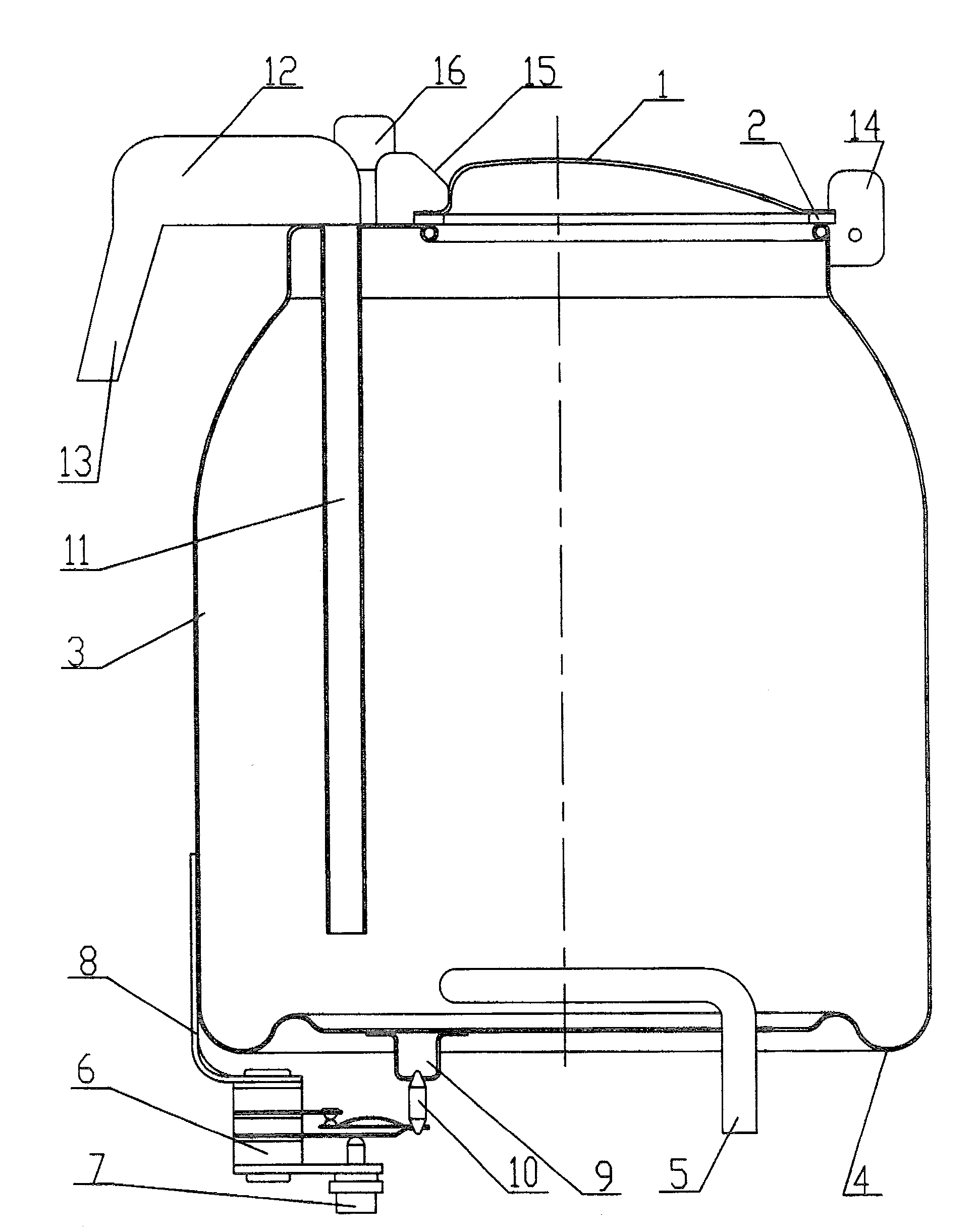 Pressure type electric water kettle