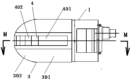 Fitting large field of view optical pod structure and working method based on flat glass