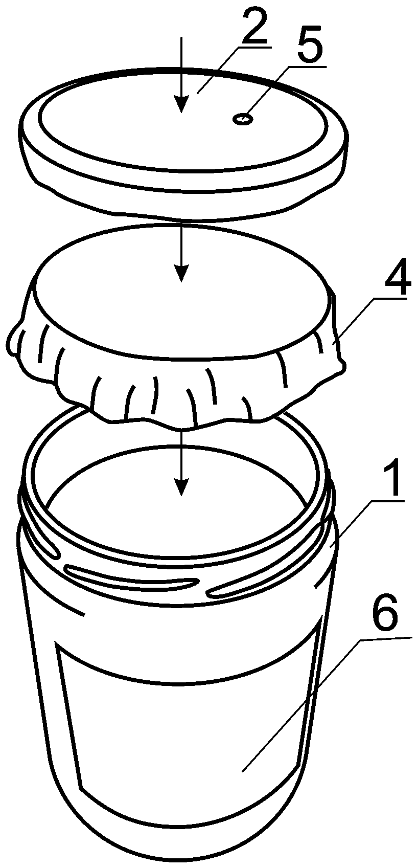 Stew pre-packaging container structure with bottle cap easy to open