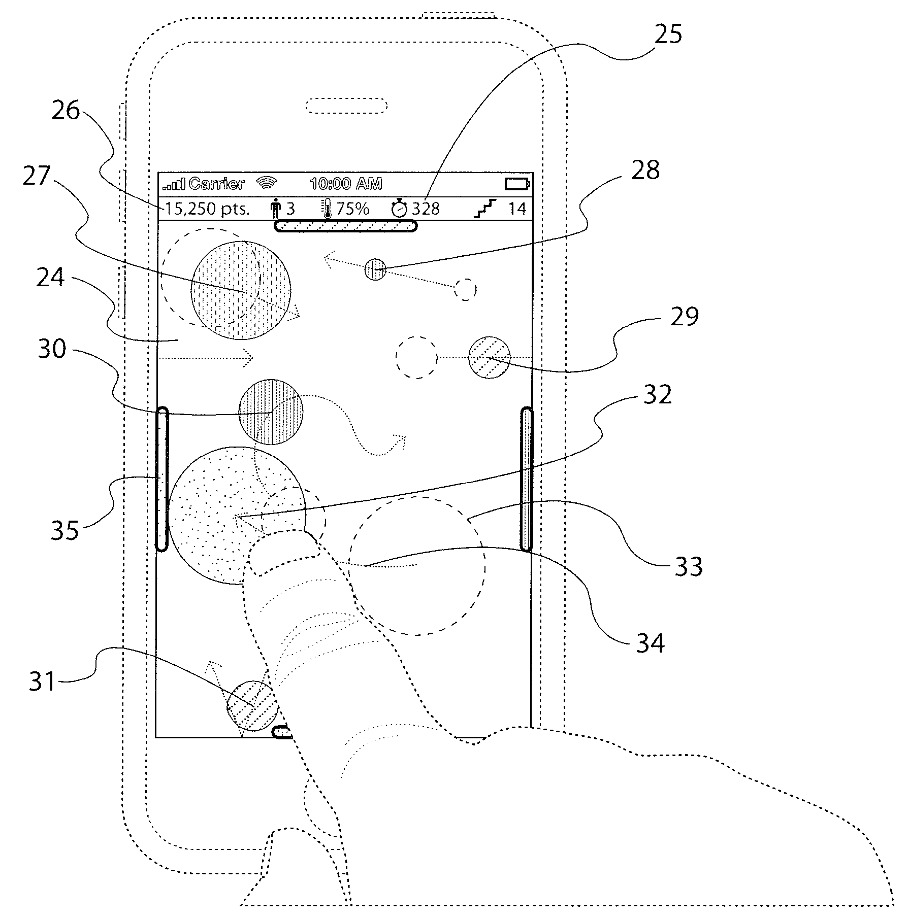 Electronic game and method