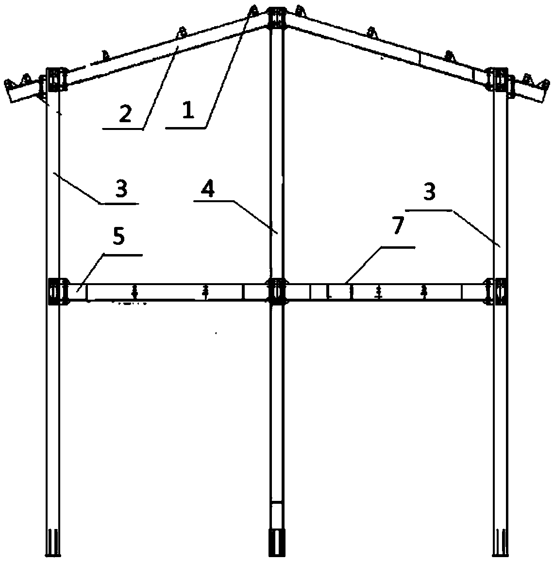 Earthquake-proof folk house steel framework and installation method thereof