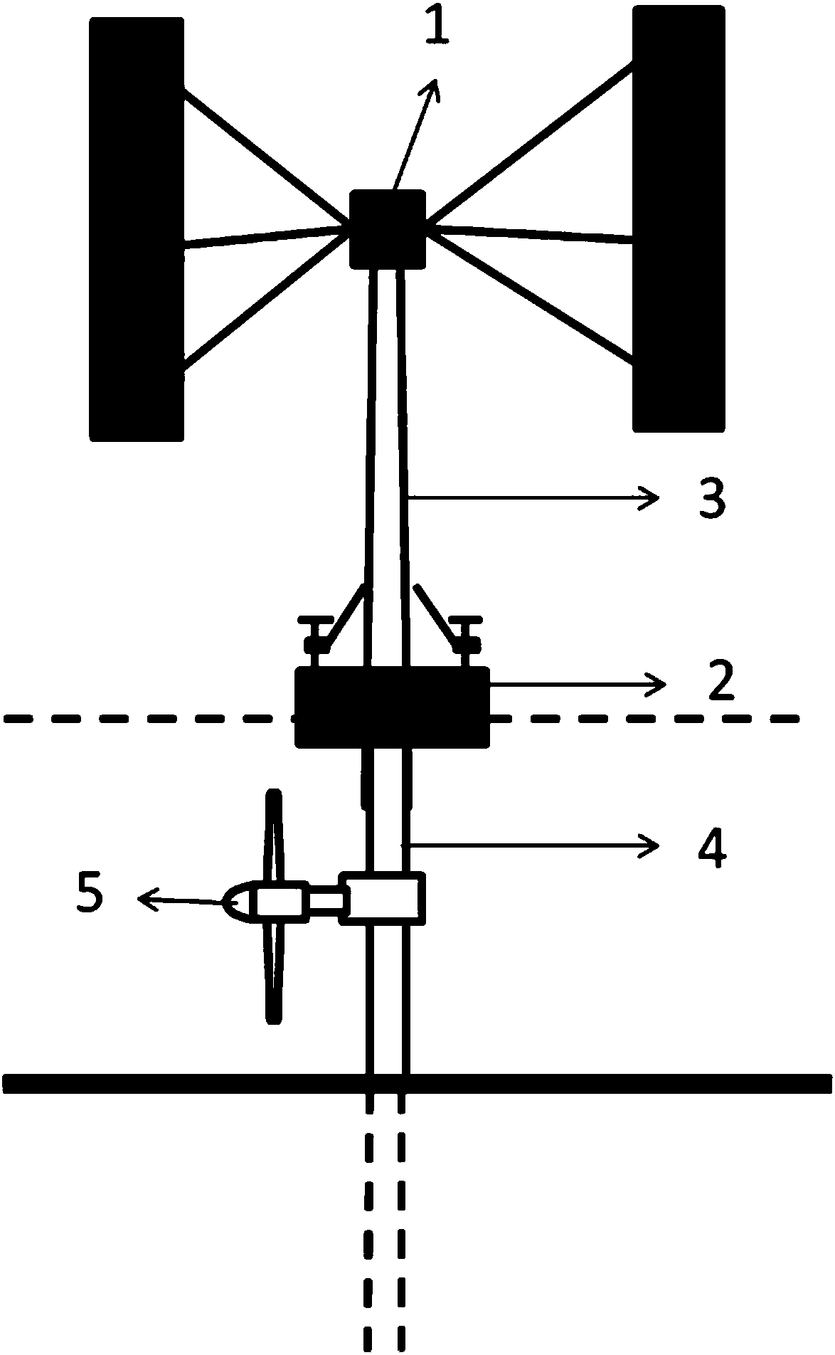 Single pile platform-based vertical axial wind turbine-bidirectional wave energy device-tidal current energy device integration structure