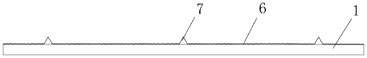 Truss rib laminated plate with height limiting devices, die table assembly and production process thereof