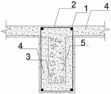 High-strength building waste regeneration concrete composite beam and construction method thereof
