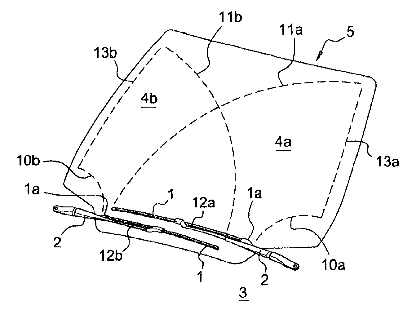 Windscreen Wiper Blade and Device for Wiping and Washing a Glazed Surface of a Motor Vehicle and Corresponding Wiping and Washing Method