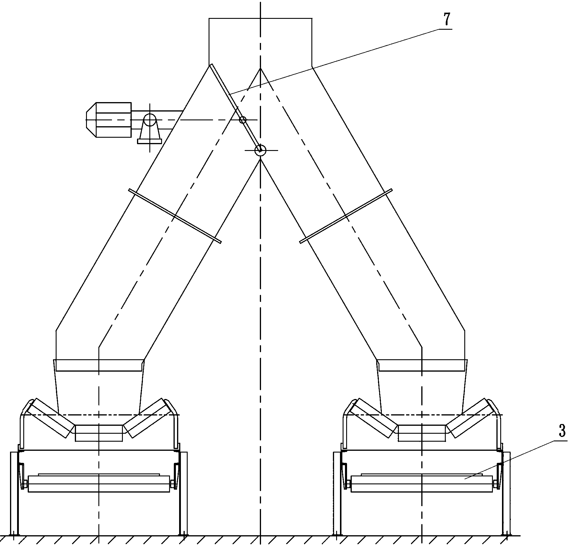 Movable distributing device
