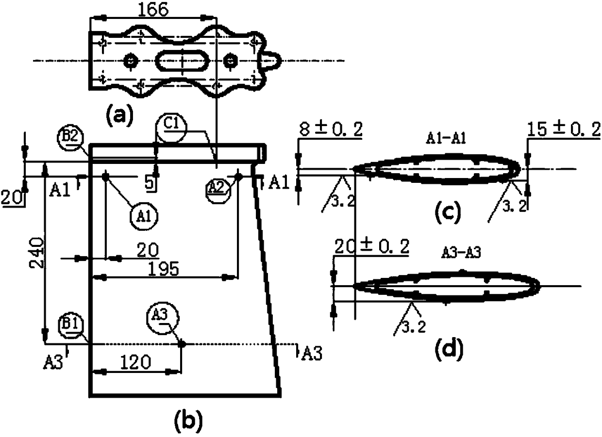 A positioning method for the manufacture of casing support plate