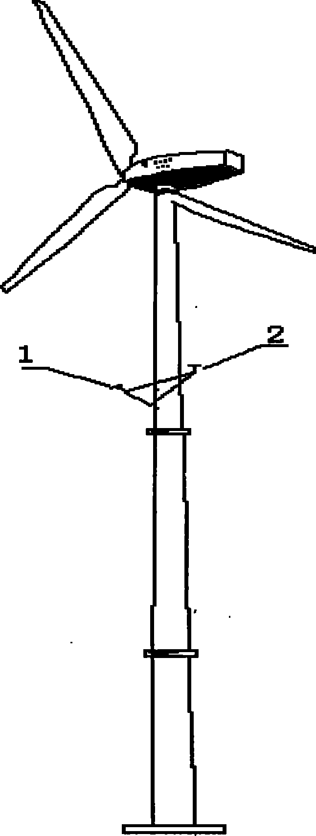 Wind speed and wind direction measuring method for wind power generation system