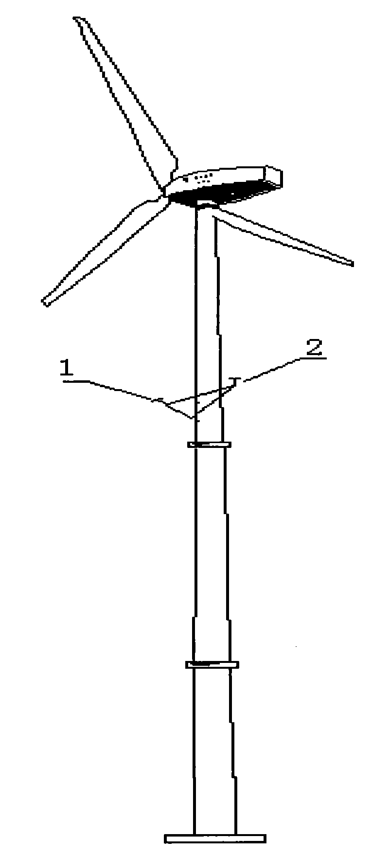 Wind speed and wind direction measuring method for wind power generation system
